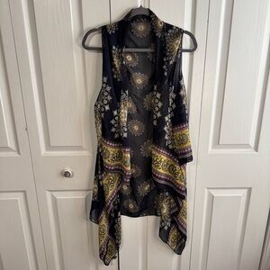 SAX‎ semi sheer paisley kimono cardigan one size